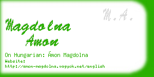 magdolna amon business card